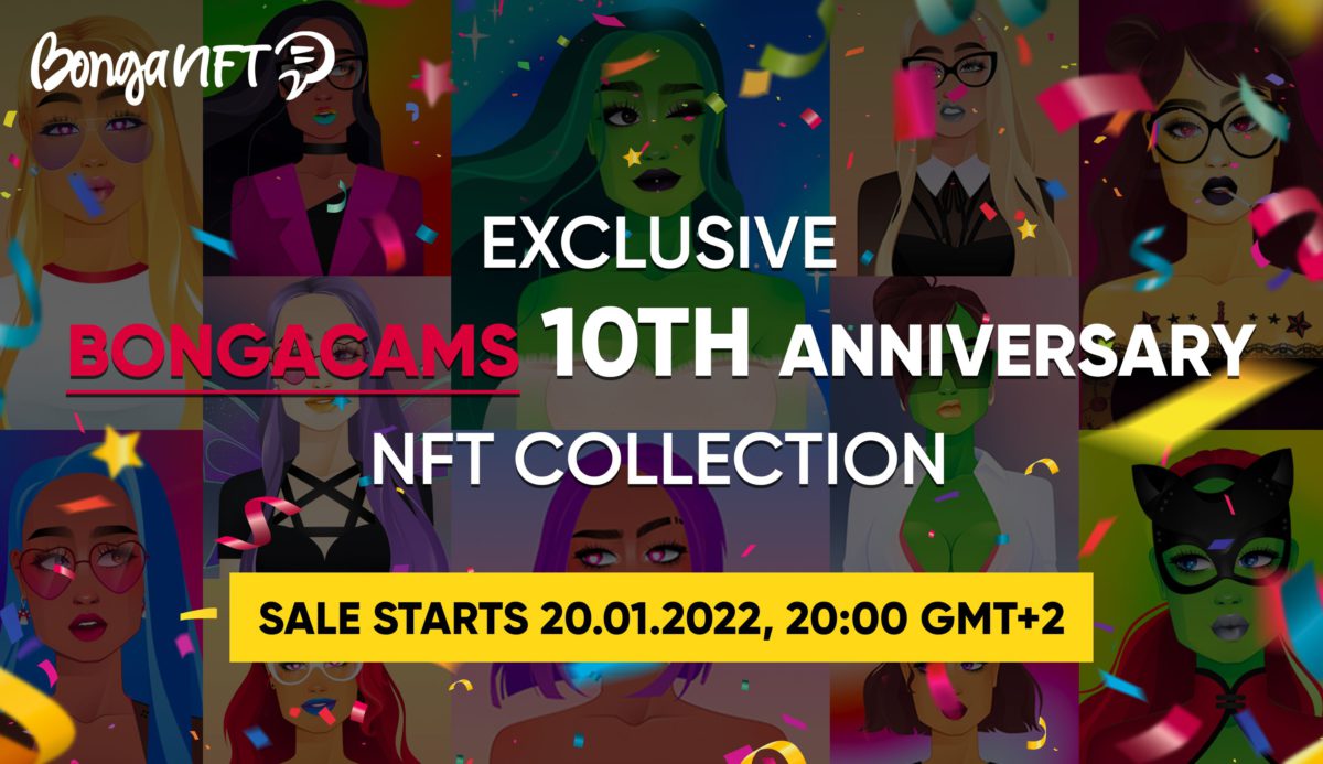 #1 cam site bongacams launches an anniversary nft collection to celebrate its 10th birthday!