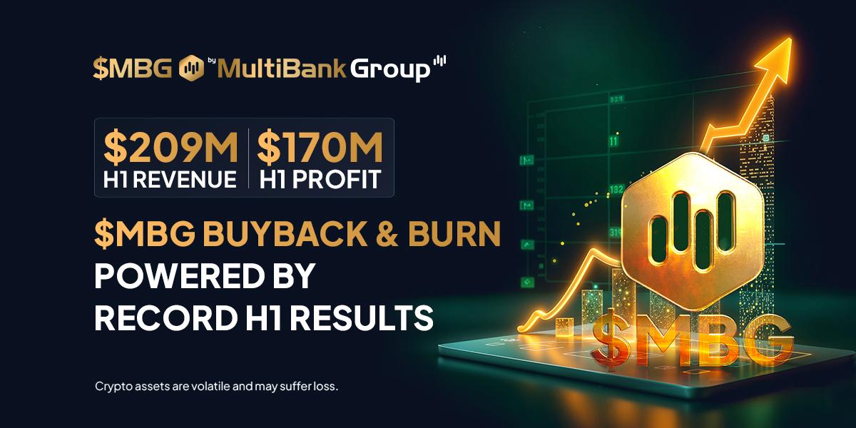 Buyback and burn of $mbg unveiled as multibank group posts $209m h1 revenue