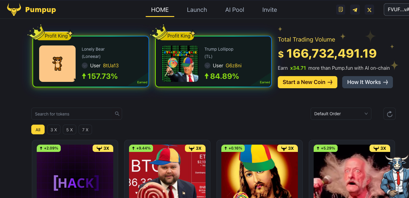 Pumpup. Ai emerges as second leading meme token launchpad on solana