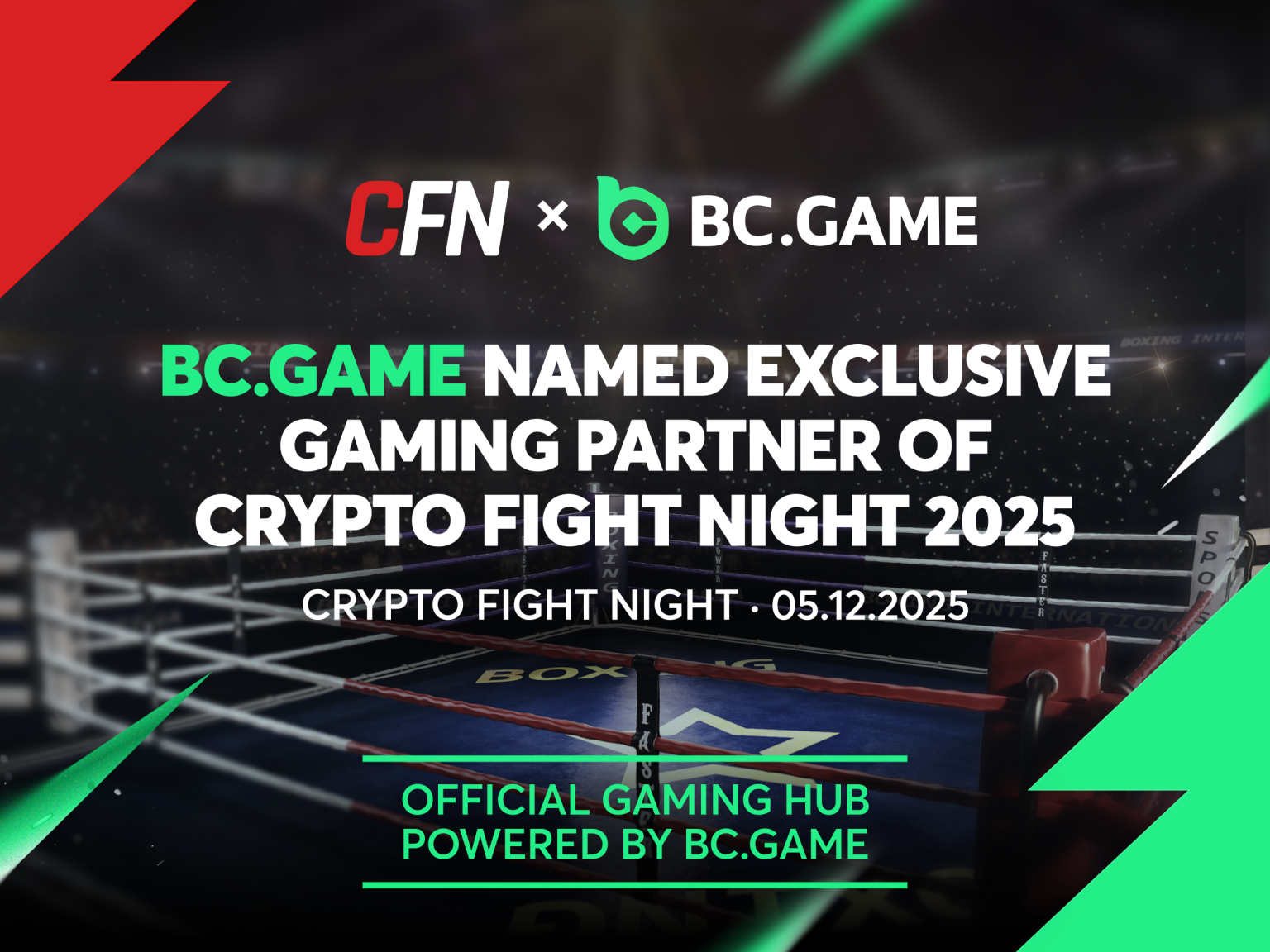 Bc. Game named exclusive gaming partner of crypto fight night 2025