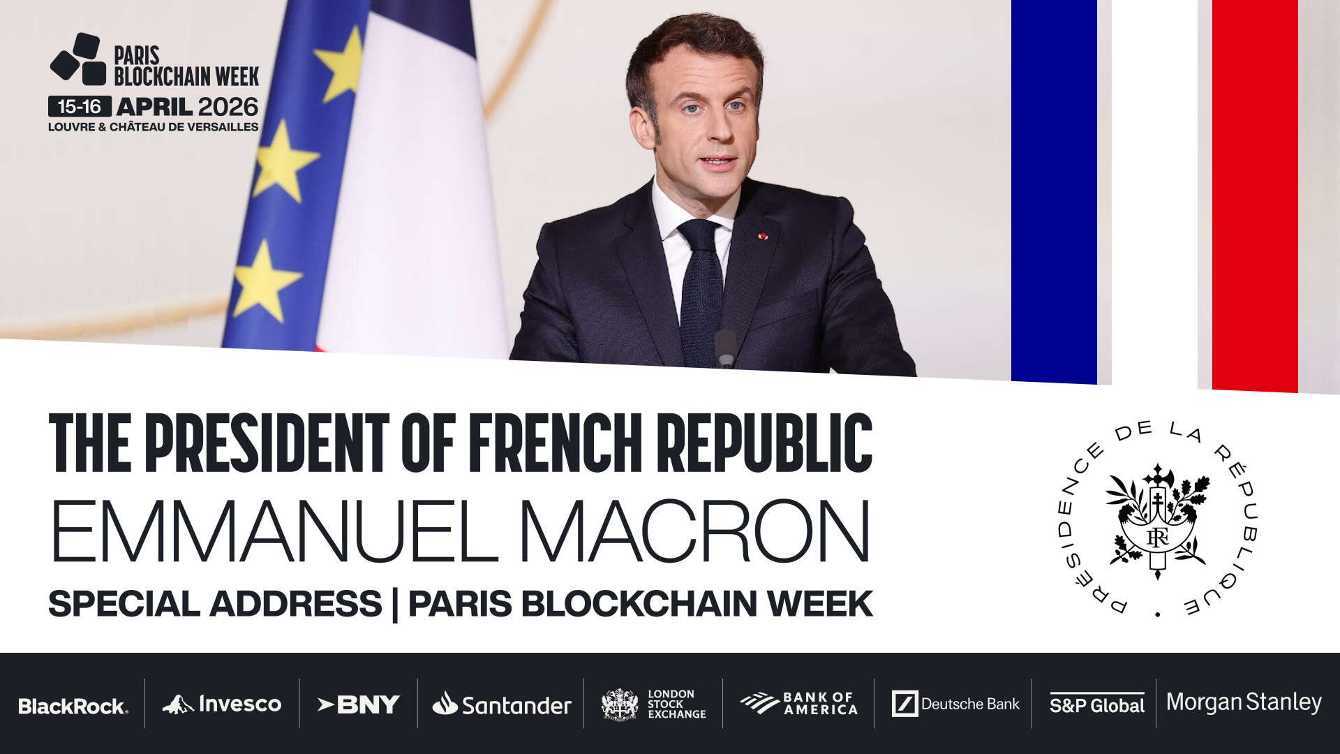 Emmanuel macron to deliver special address at paris blockchain week: a first for a sitting g7 president at an institutional digital assets conference