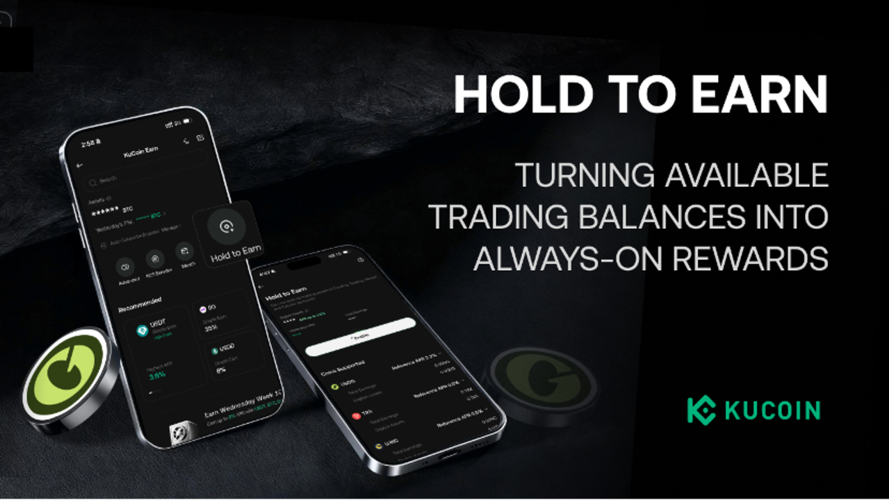 Kucoin introduces hold to earn, turning available trading balances into always-on rewards