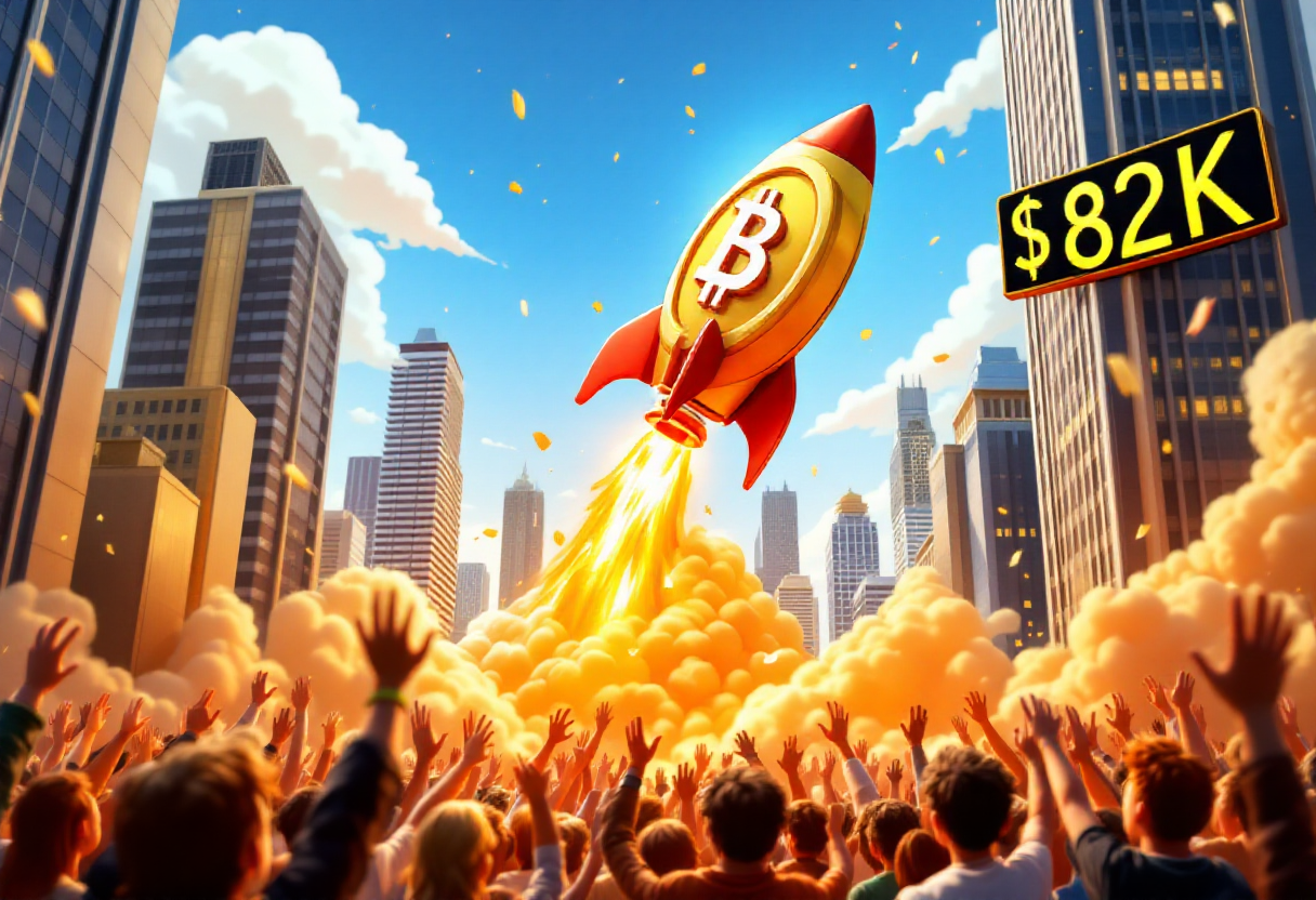 Bitcoin soars to $82k after trump's tariff reversal sparks market rally
