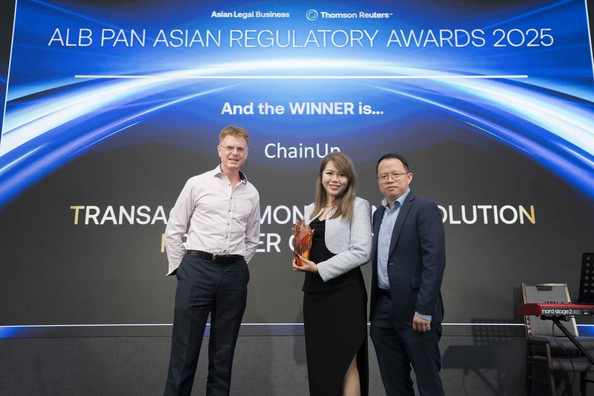 Chainup wins top crypto compliance technology honor at thomson reuters-presented awards