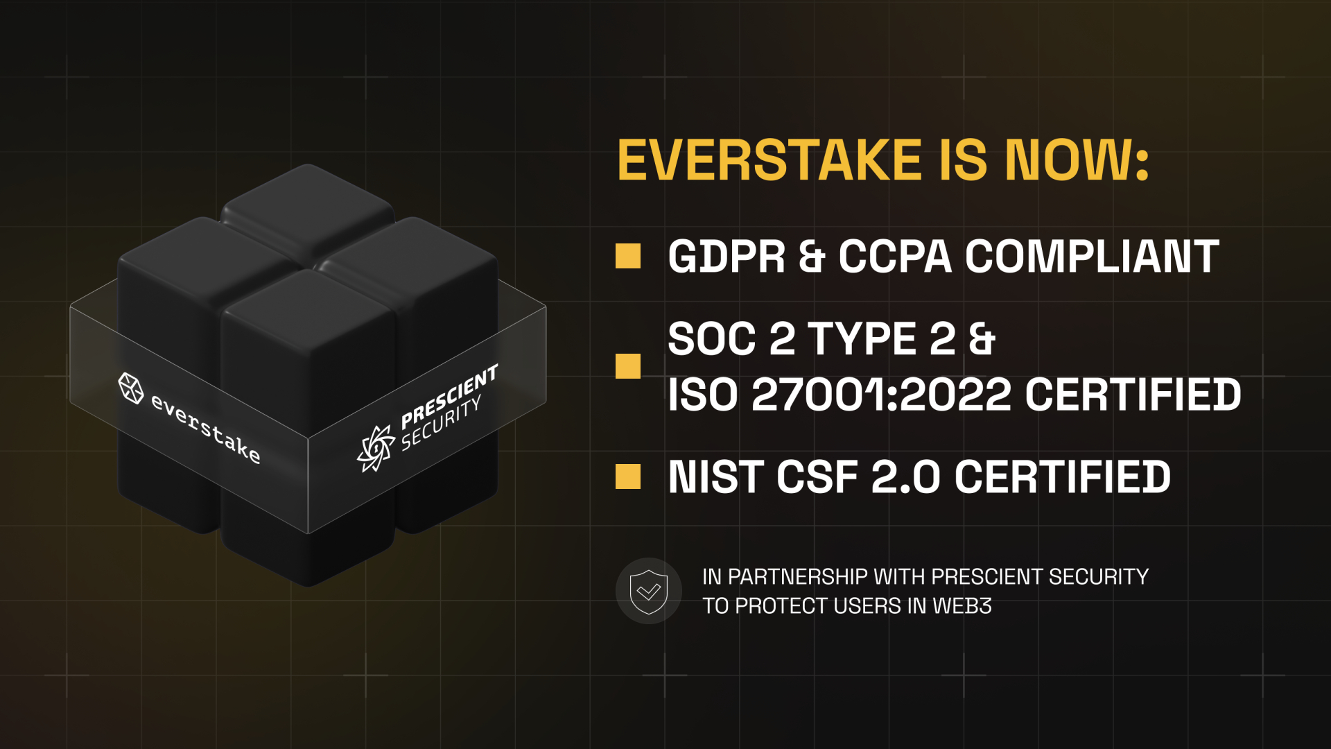 Everstake becomes first crypto staking company to hold all five institutional-grade certifications