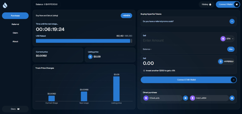 Hyperliquid, Aster, And Now – Hypersui, The Next Dex Token Launch With Ico On Sui 2 Dashboard 1760177852hbmwlj5yp7
