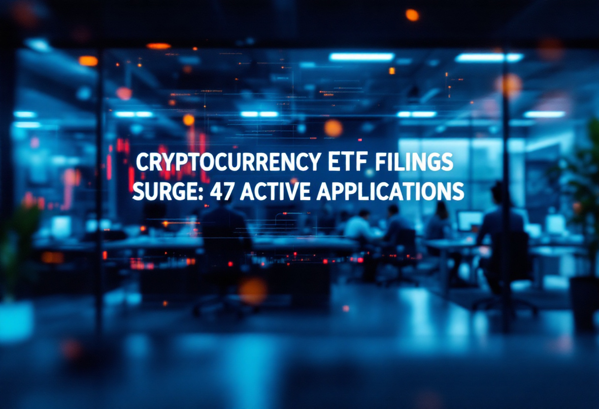 Surge in cryptocurrency etf filings: 47 active applications amid growing institutional interest