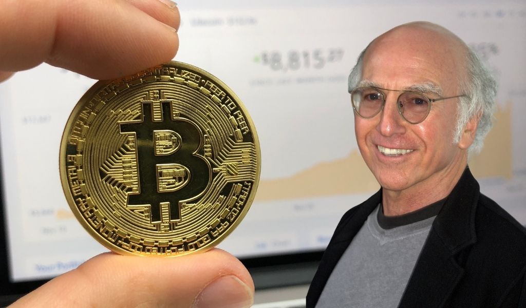 Larry david, host of curb your enthusiasm, the new spokesperson for crypto