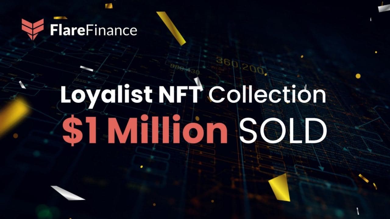 Over a million dollars of flare finance nft sold within days