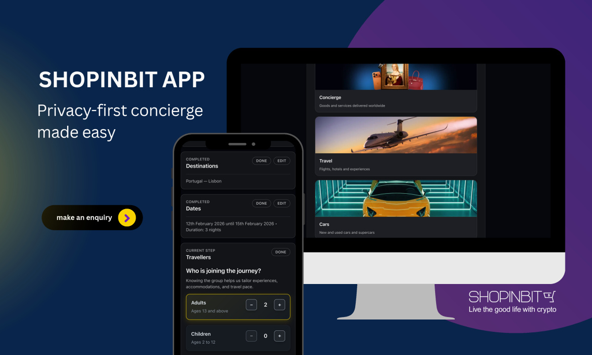 Shopinbit launches privacy-first concierge app for ordering anything with crypto, worldwide