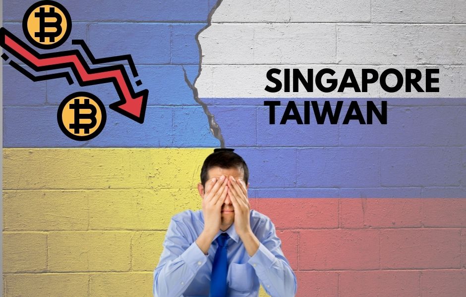 Russian invasion drops singapore and taiwan interest in cryptocurrency.