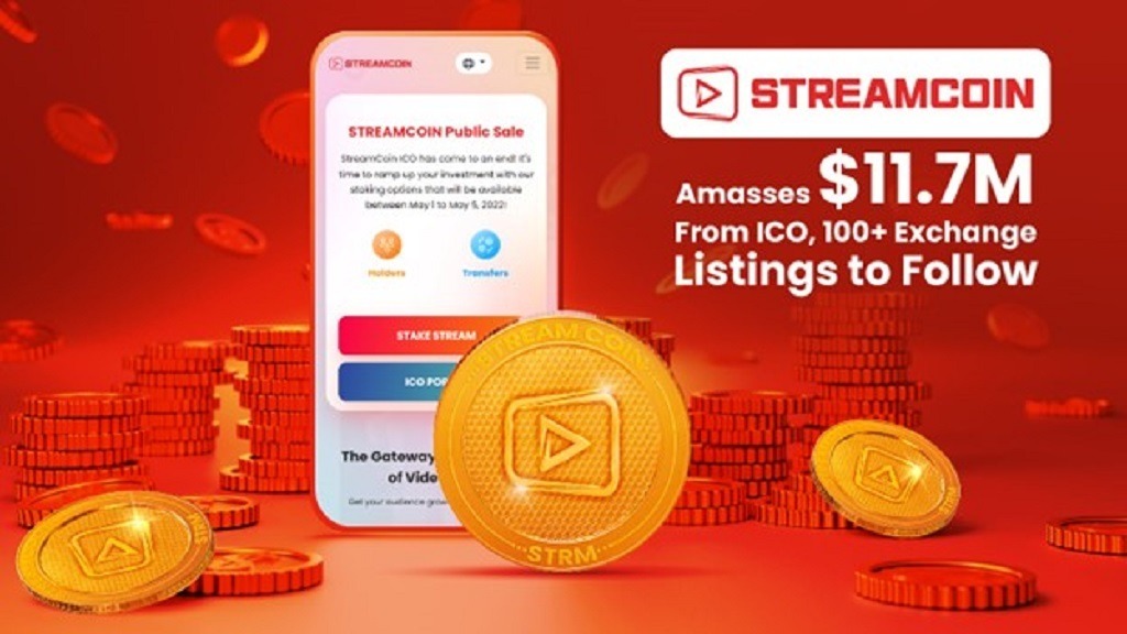 Streamcoin sets eyes on 100+ exchange listing following successful $11. 7m public sale