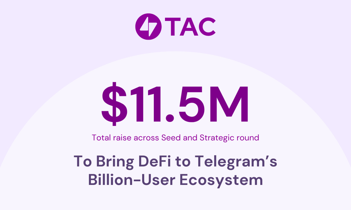 Tac raises $11. 5m to bring defi to telegram’s billion-user ecosystem