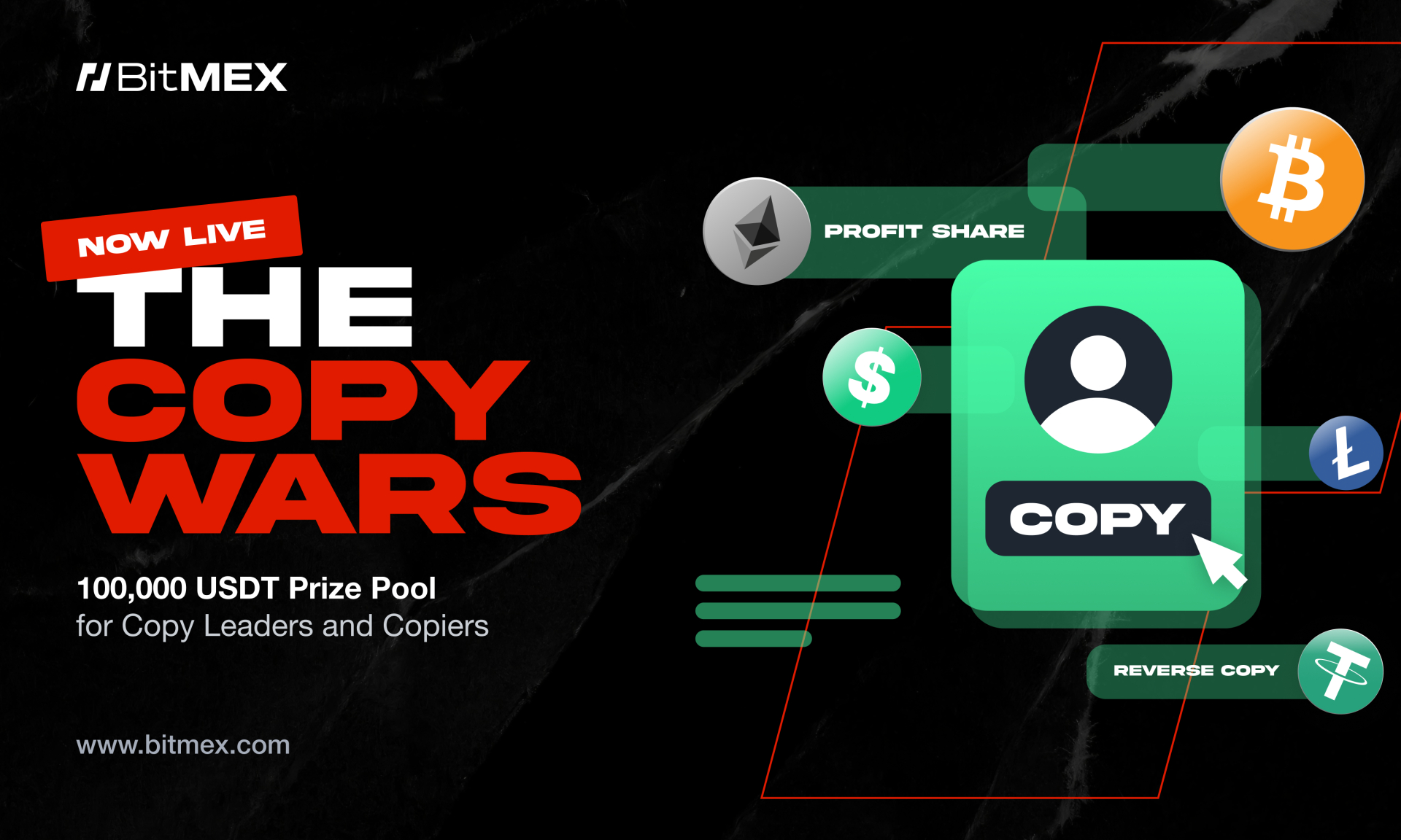 Bitmex launches ‘copy wars’ with 100,000 usdt in rewards to celebrate new copy trading feature