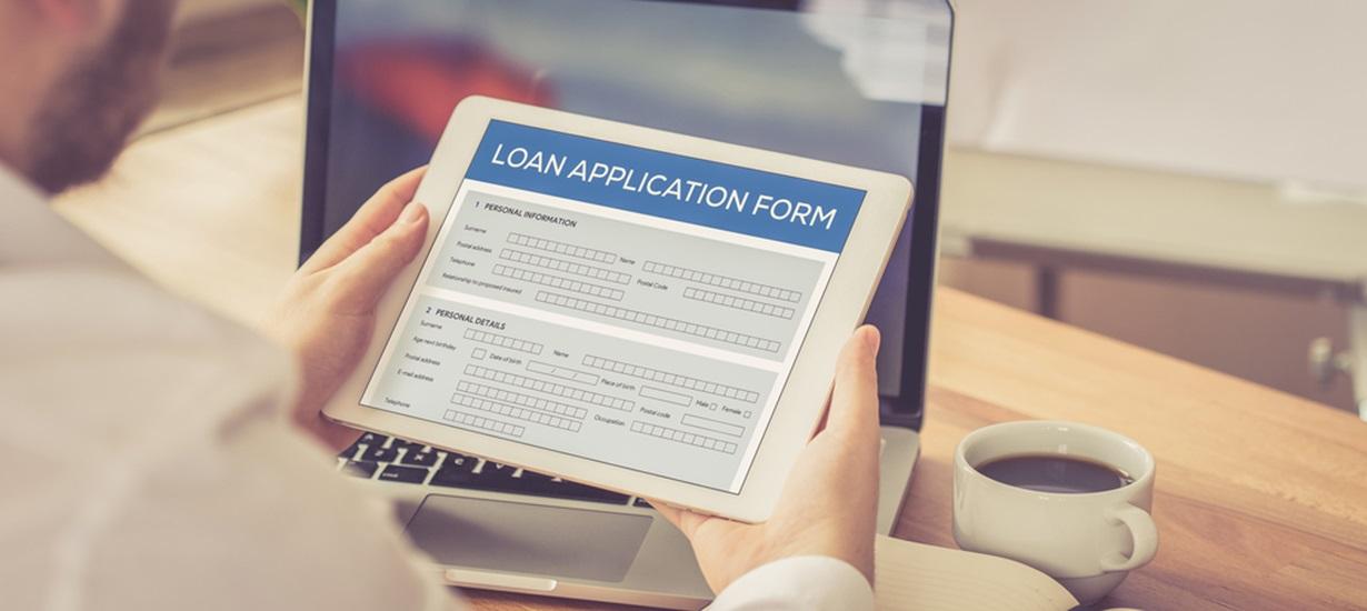 Loan application form concept