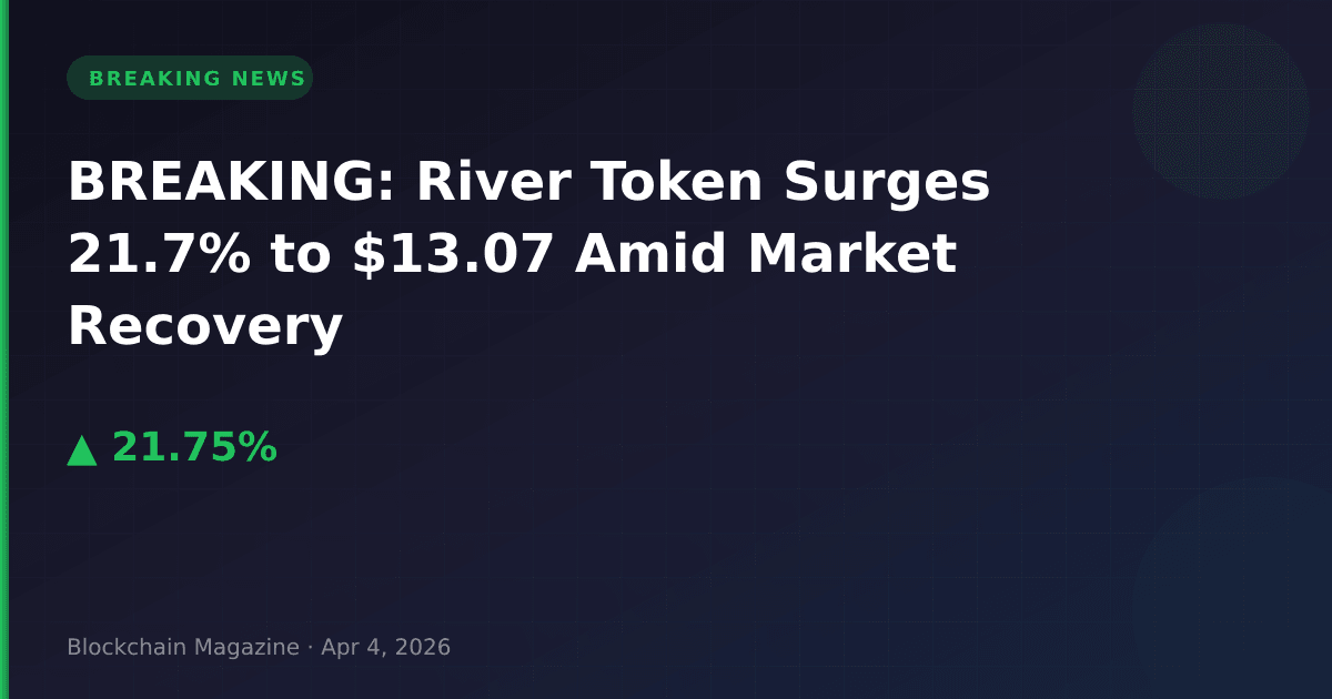Breaking: River Token Surges 21.7% To $13.07 Amid Market Recovery 6 Breaking: river token surges 21. 7% to $13. 07 amid market recovery