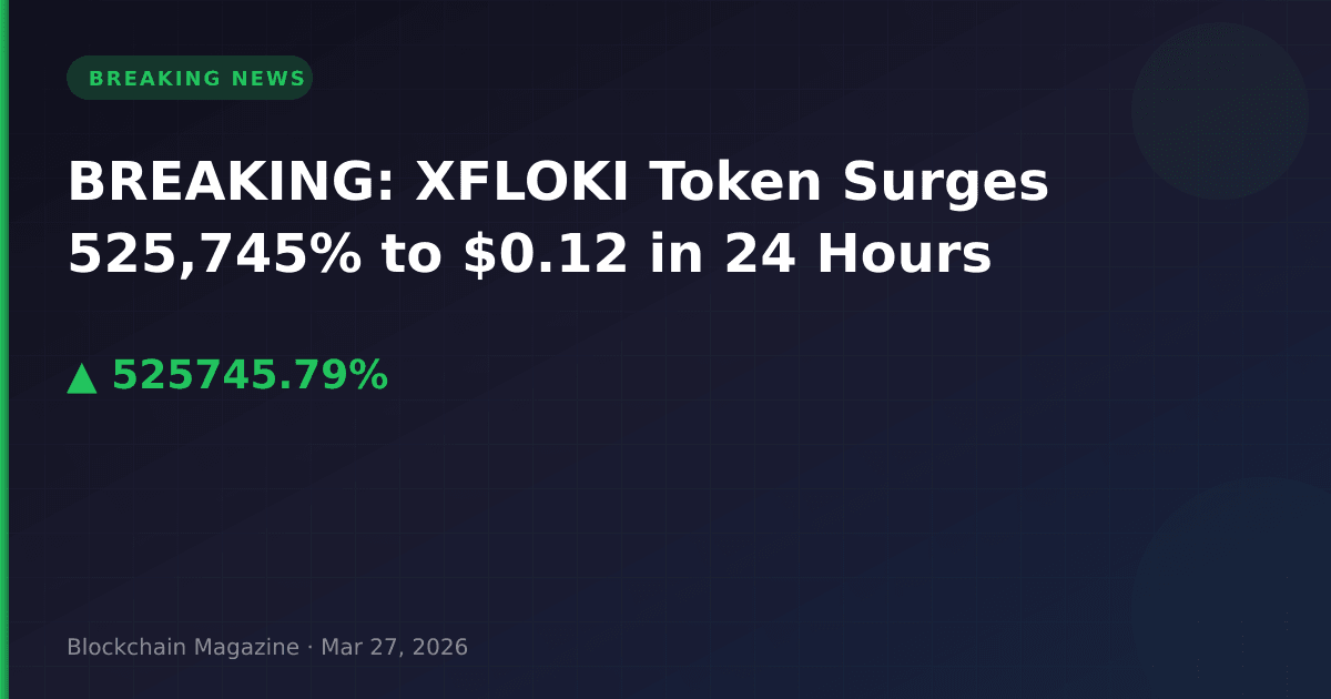 Breaking: xfloki token surges 525,745% to $0. 12 in 24 hours