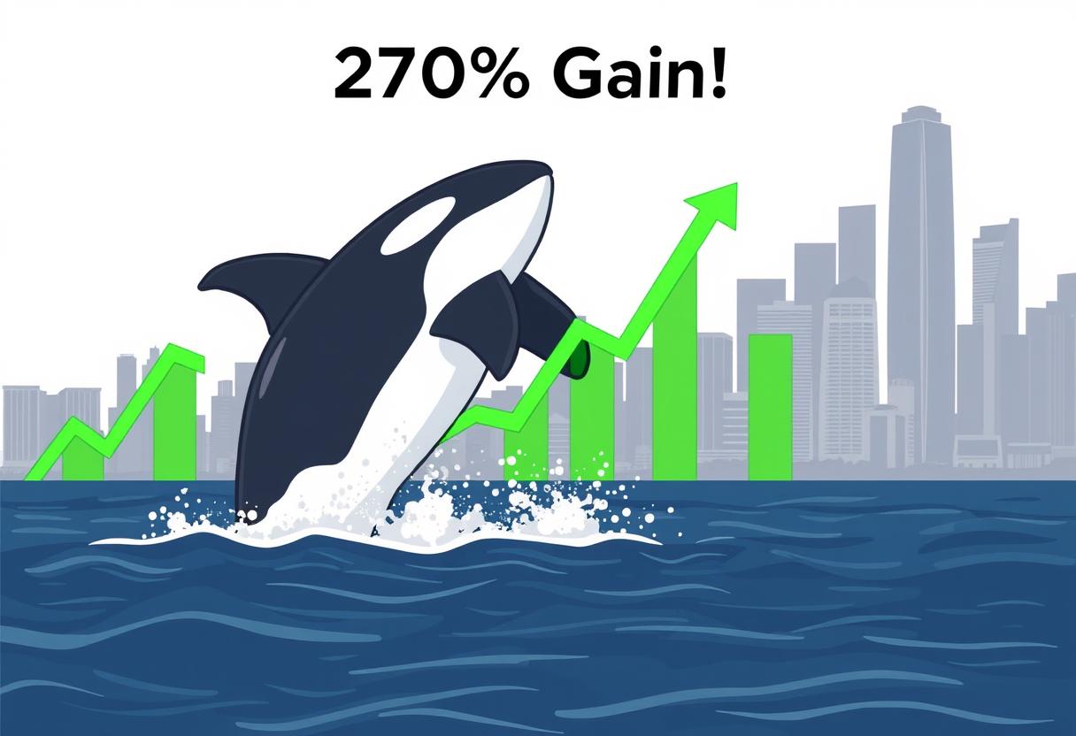 Unstoppable surge: crypto orca’s 270% spike captivates the market