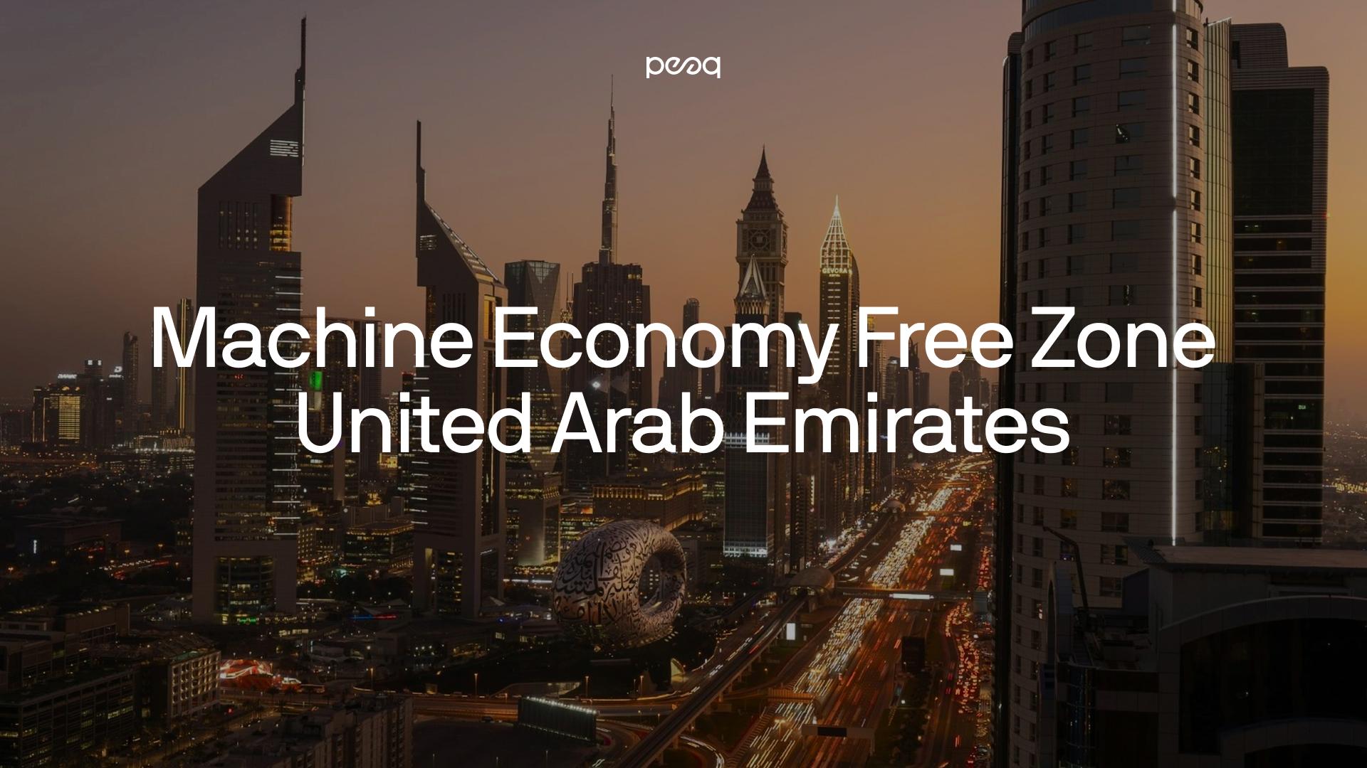 Peaq and pulsar launch machine economy free zone for the united arab emirates