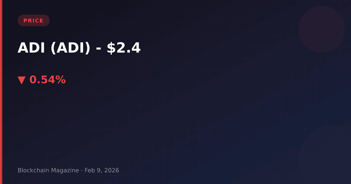 Adi (adi) price today, live chart & market cap | adi to usd converter