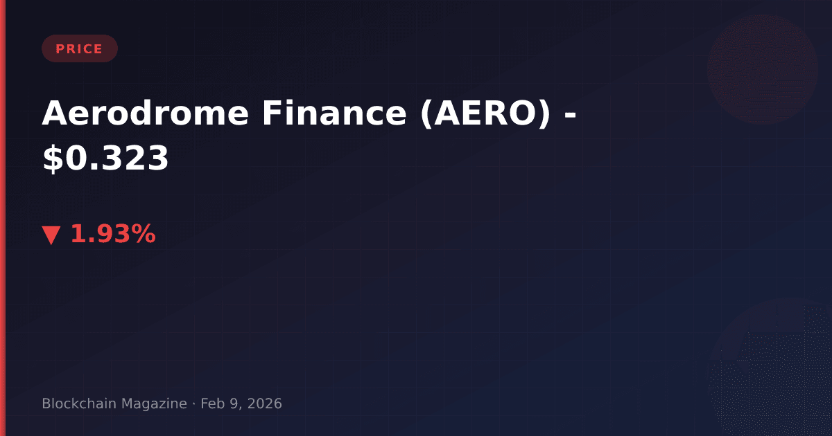 Aerodrome finance (aero) price today, chart & market cap | live usd converter