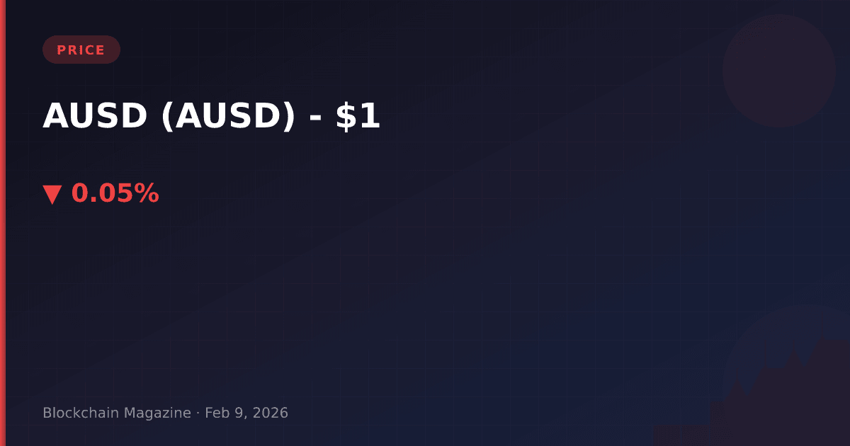 Ausd price today: live ausd to usd chart, market cap & price prediction | $0. 999541
