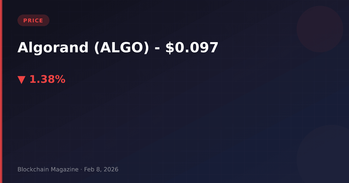 Algorand (algo) price today, live chart & market cap | algo to usd converter