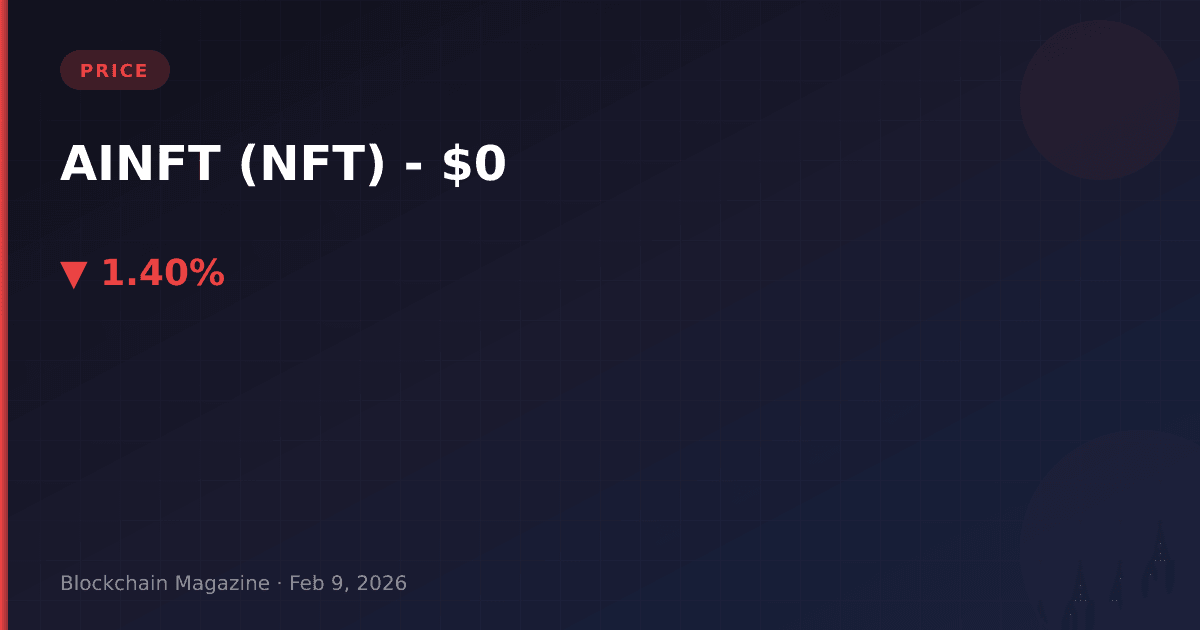 Ainft (nft) price today, live chart & market cap | nft to usd converter
