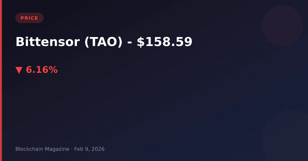 Bittensor (tao) price today: $158. 59 | live chart, market cap & price prediction 2026