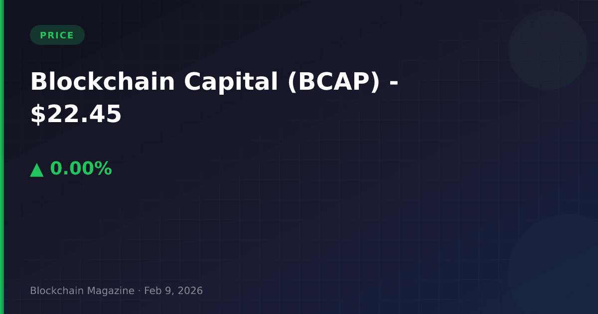 Blockchain capital (bcap) price today, chart & market cap | live bcap to usd