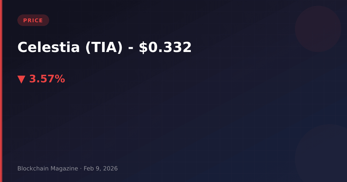 Celestia (tia) price today, live chart & market cap | tia to usd converter