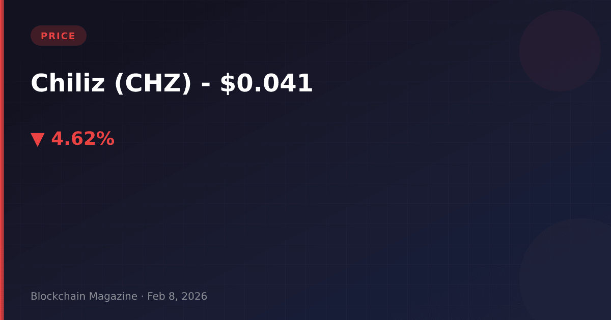 Chiliz (chz) price today, live chart & market cap | chz to usd converter