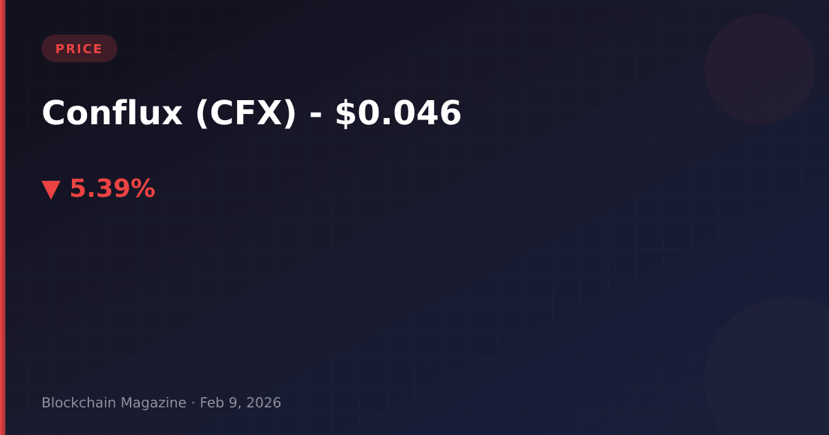 Conflux (cfx) price today, live chart & market cap | 2026 analysis
