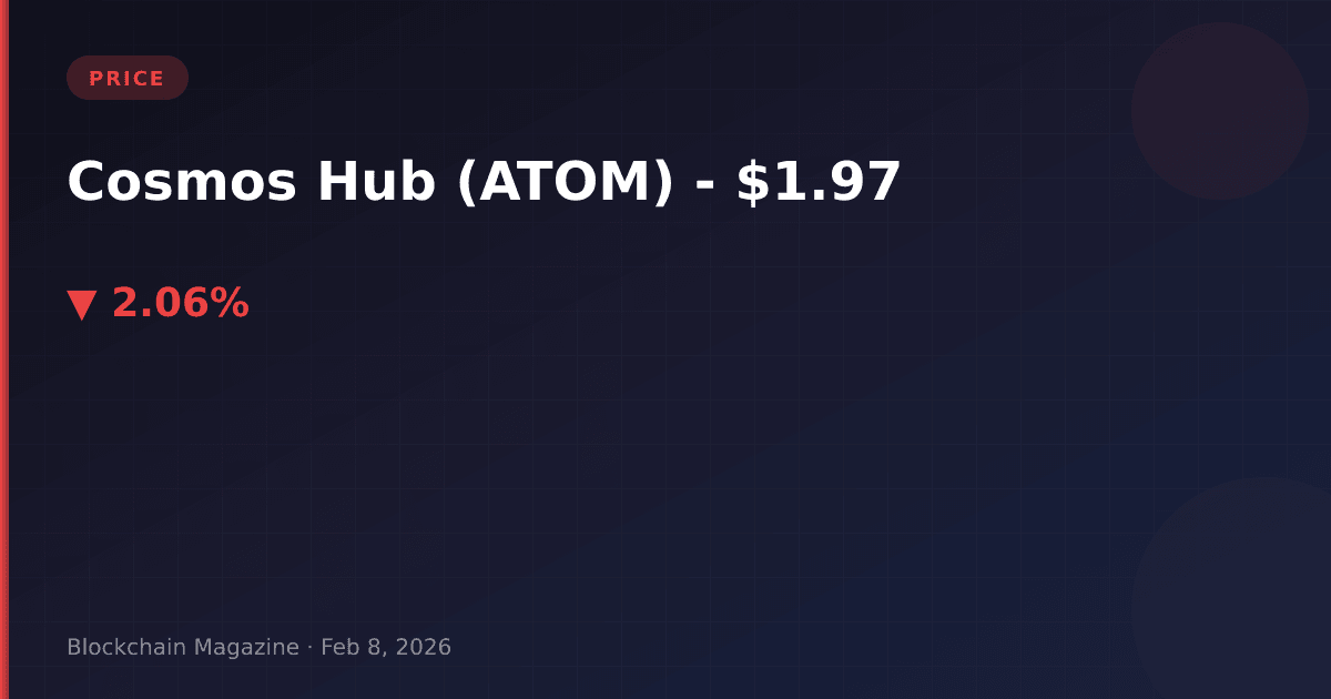 Cosmos hub (atom) price today, live chart & market cap | atom to usd