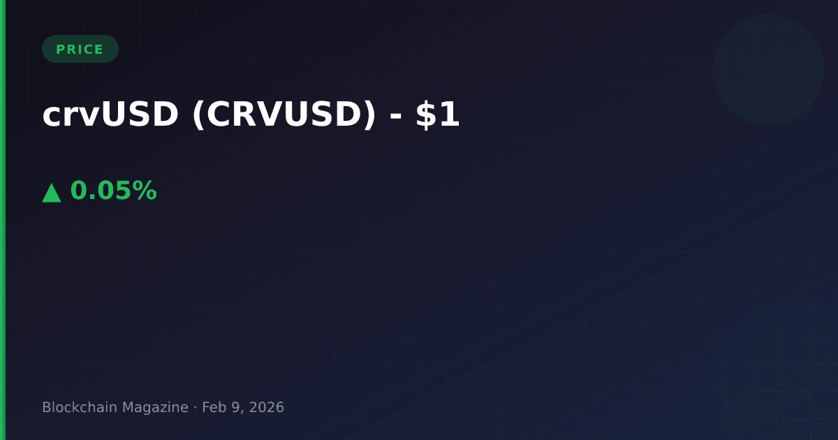 Crvusd (crvusd) price today, live chart & market cap | 2026 analysis