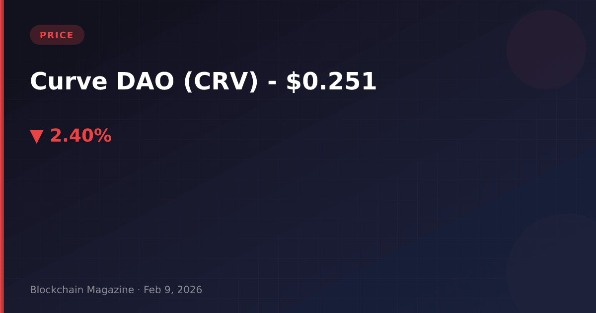 Curve dao (crv) price today, live chart & market cap | 2026 update