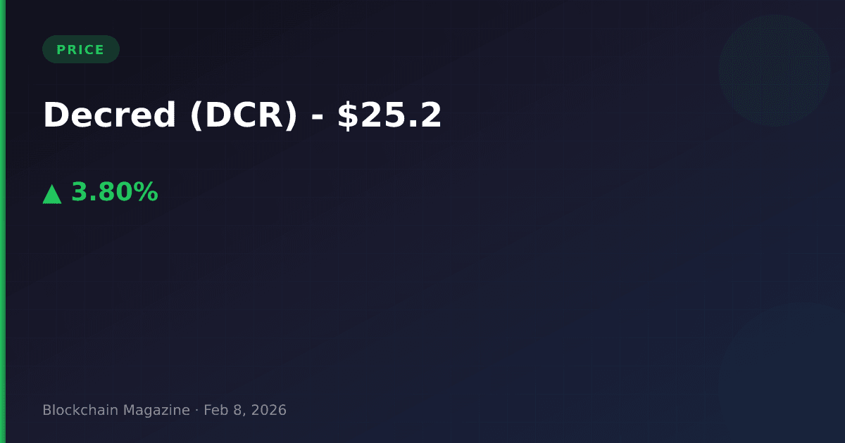 Decred (dcr) price today, live chart & market cap | dcr to usd converter