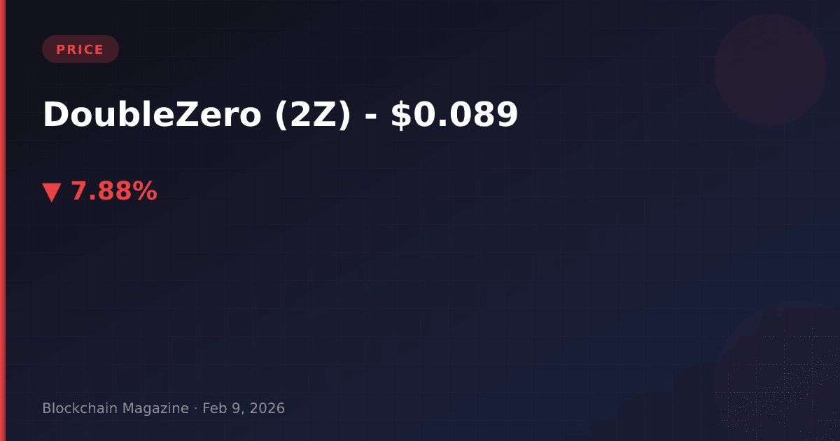 Doublezero (2z) price today | 2z to usd live chart & market cap analysis