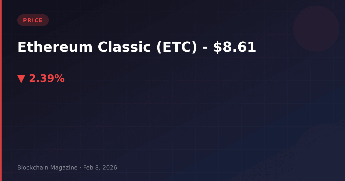 Ethereum classic (etc) price today, live chart & market cap | etc to usd converter