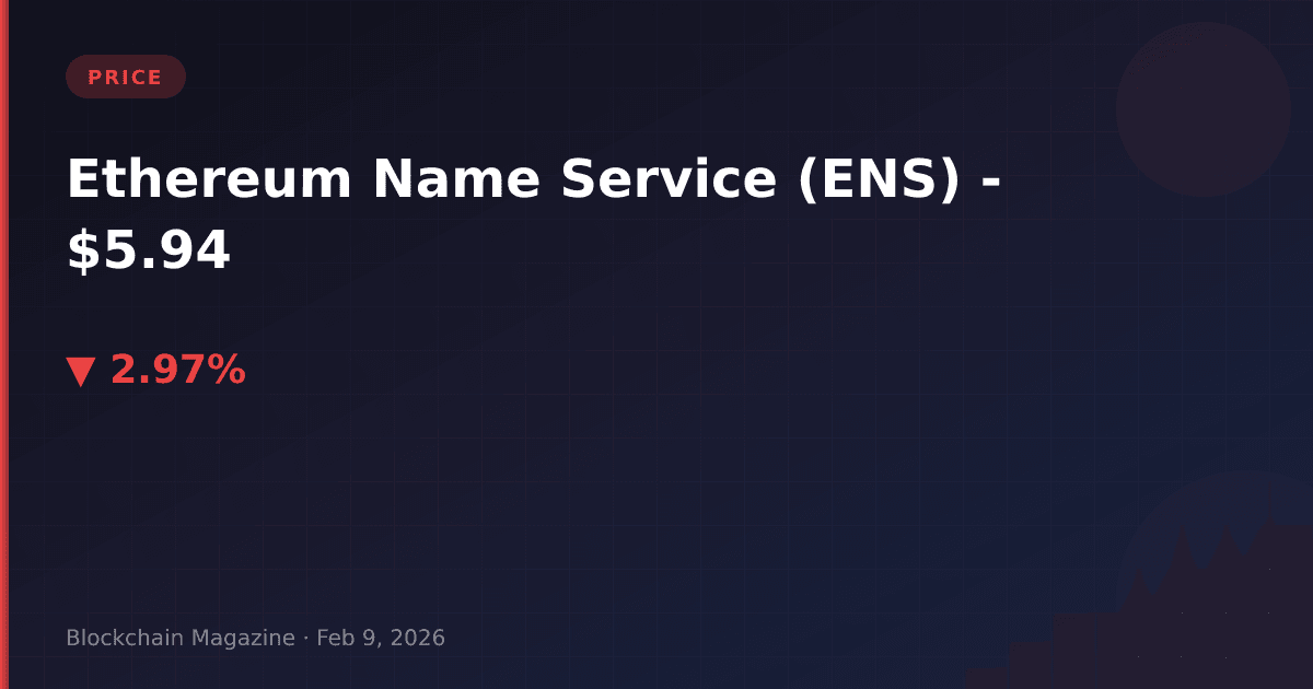 Ethereum name service (ens) price today | ens to usd live chart & market cap