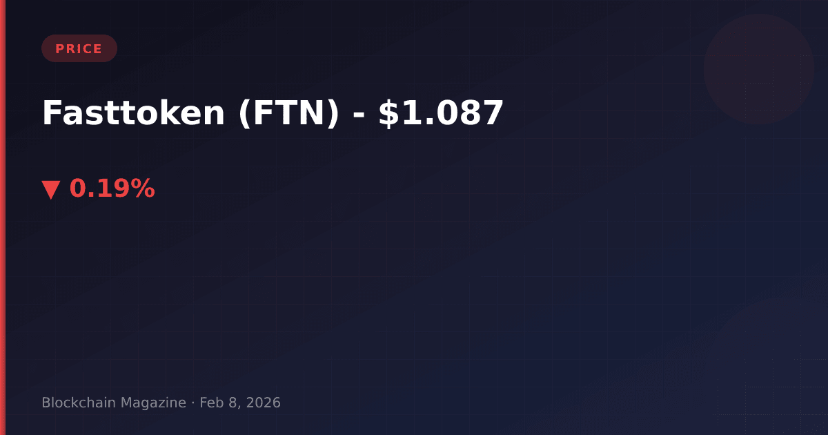 Fasttoken (ftn) price today, live chart & market cap | ftn to usd converter
