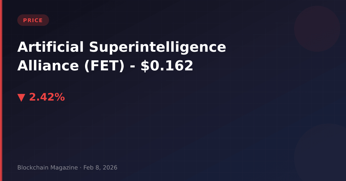 Artificial superintelligence alliance (fet) price today, live chart & market cap | $0. 162453 usd