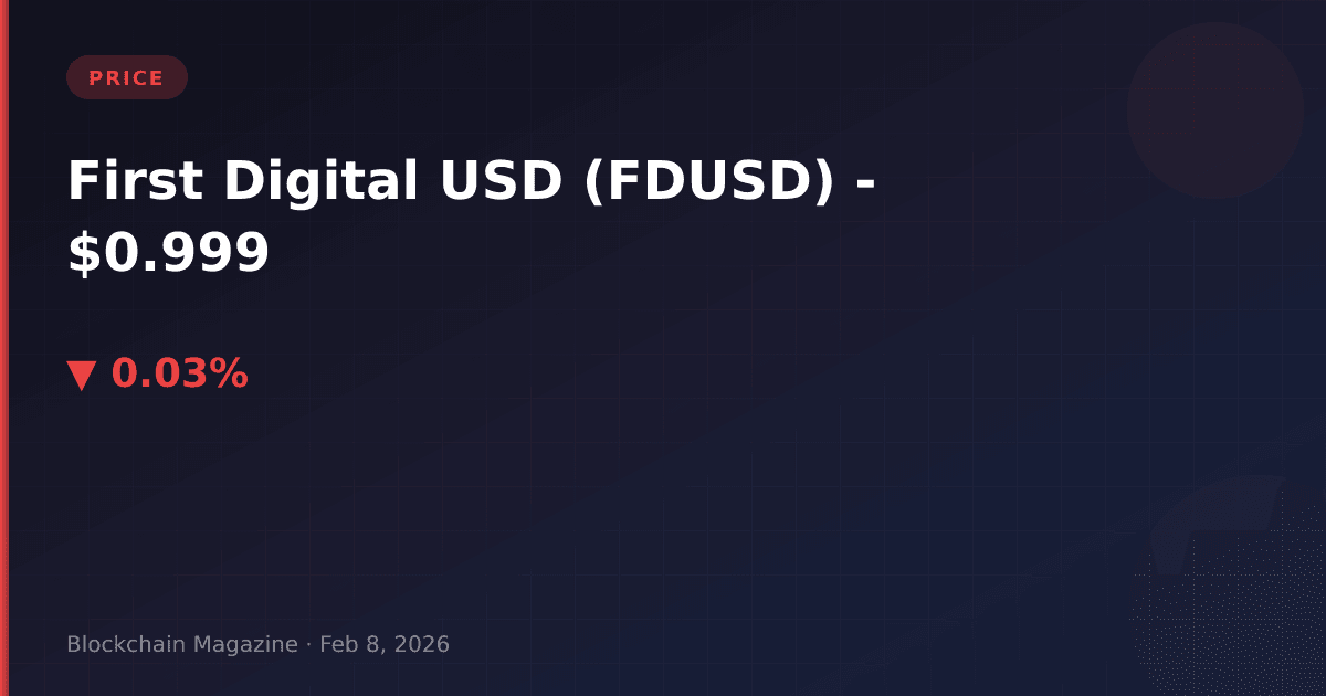 First digital usd (fdusd) price today, live chart & market cap | fdusd to usd converter