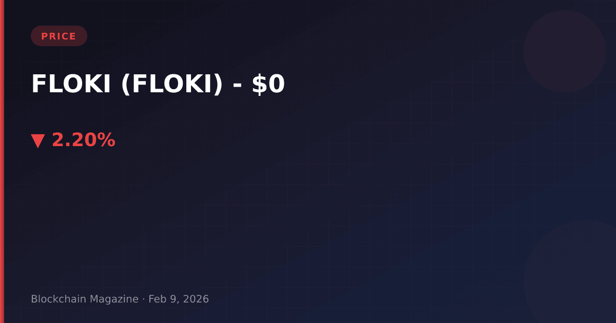 Floki price today | floki to usd live chart & market cap | floki inu cryptocurrency