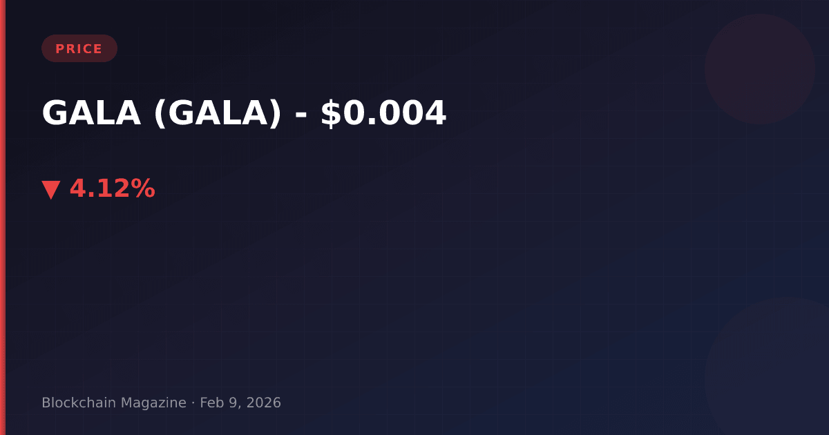 Gala price today: $0. 00411436 usd | gala to usd live chart & market cap