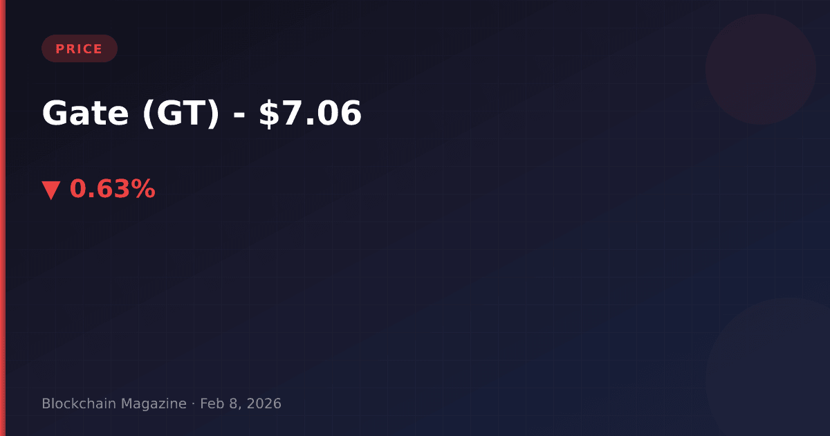 Gate (gt) price today: live gt to usd chart & market cap | $7. 06