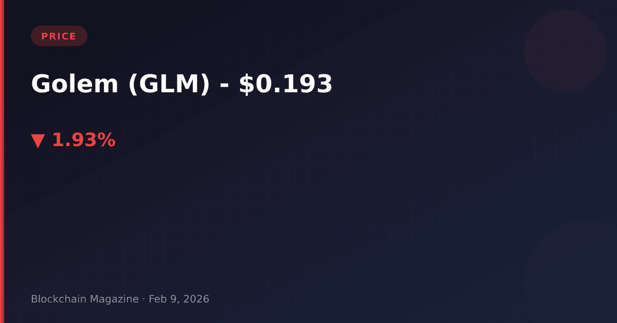 Golem (glm) price today, live chart & market cap | glm to usd converter