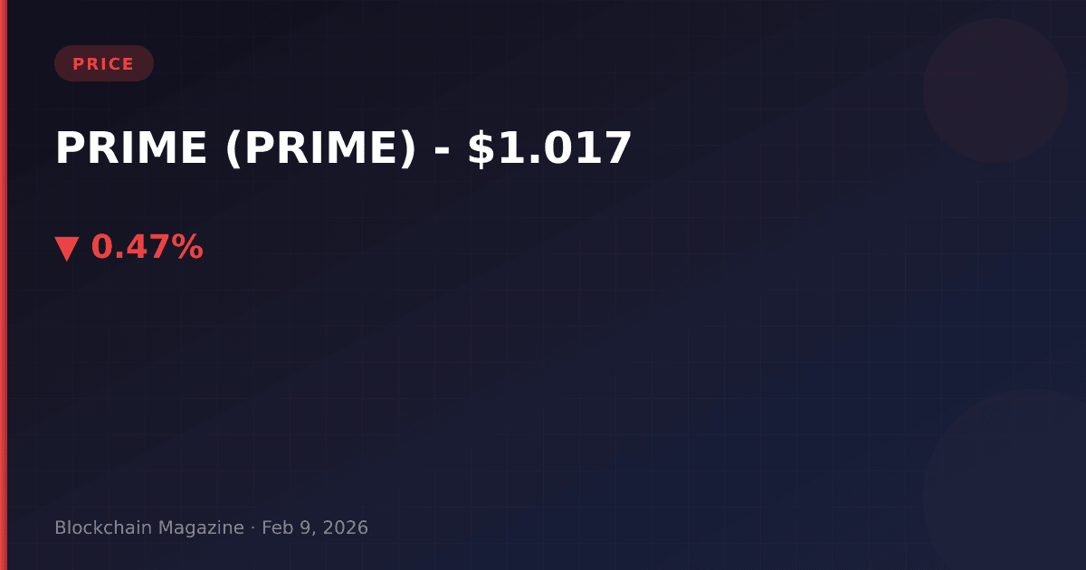 Prime price today: live prime to usd chart & market cap | echelon prime token