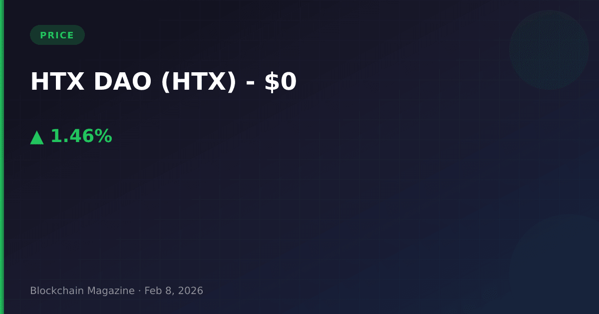 Htx dao (htx) price today, live chart & market cap | htx to usd converter