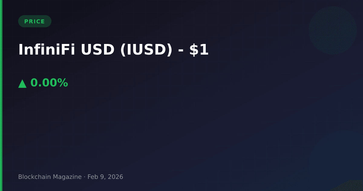Infinifi usd (iusd) price today, live chart & market cap | $0. 999675 usd